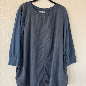 Flax Womens 3/4 Sleeve Shirt - Minimalist